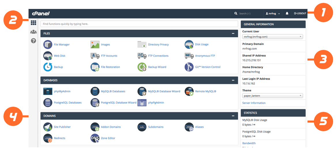 The cPanel Interface