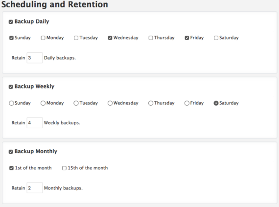 scheduling and retention