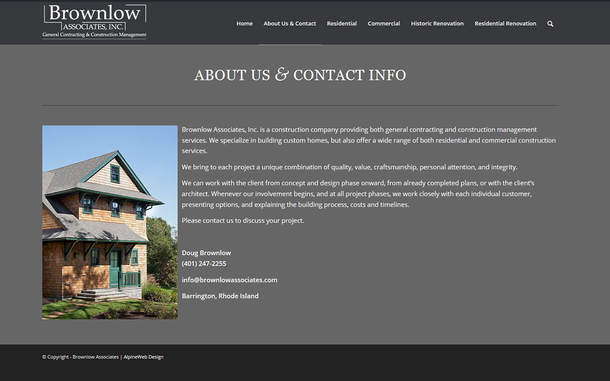 Building Contractor Portfolio Website NH